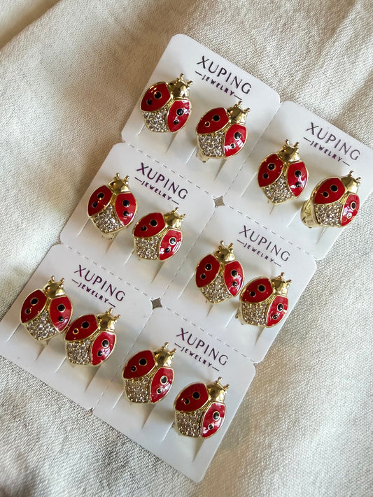 Hoop ladybug en Oro Laminado