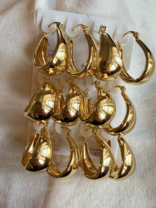 Hoop grueso en Oro Laminado