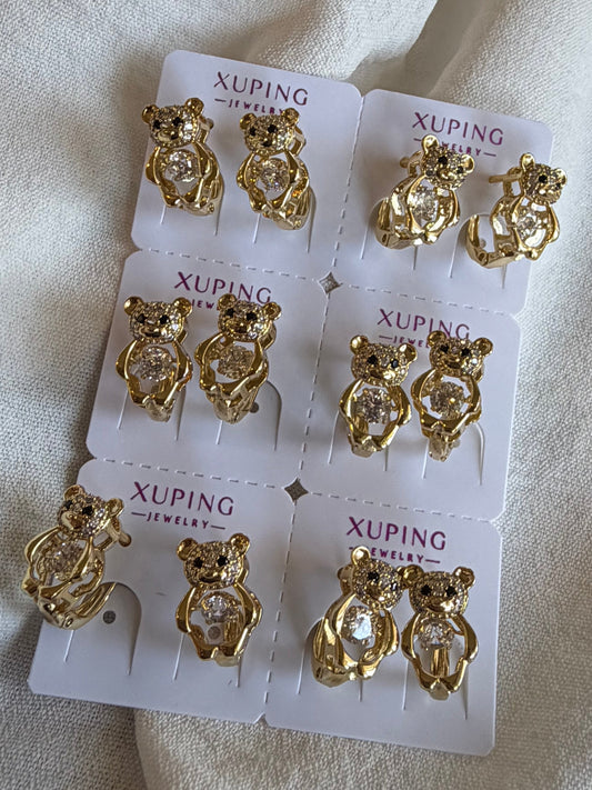 Hoop de osito en Oro Laminado