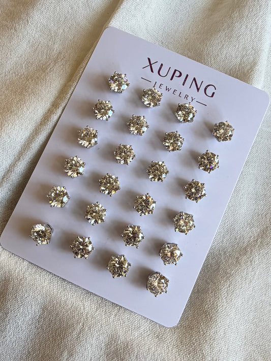 Stud de diamante en Plata