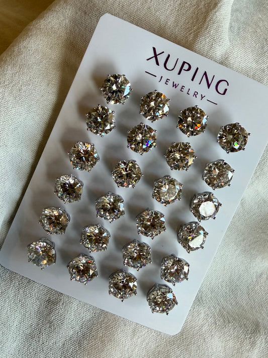 Stud de diamante en Plata