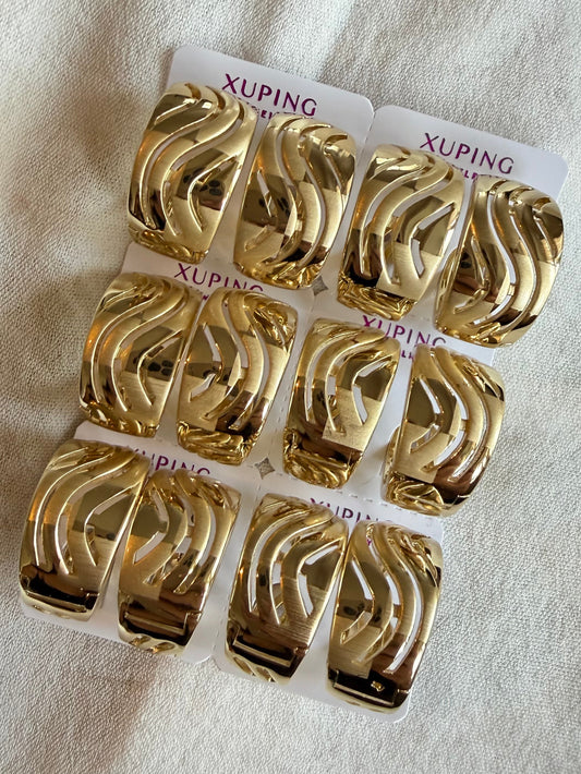 Hoop gruesa en Oro Laminado
