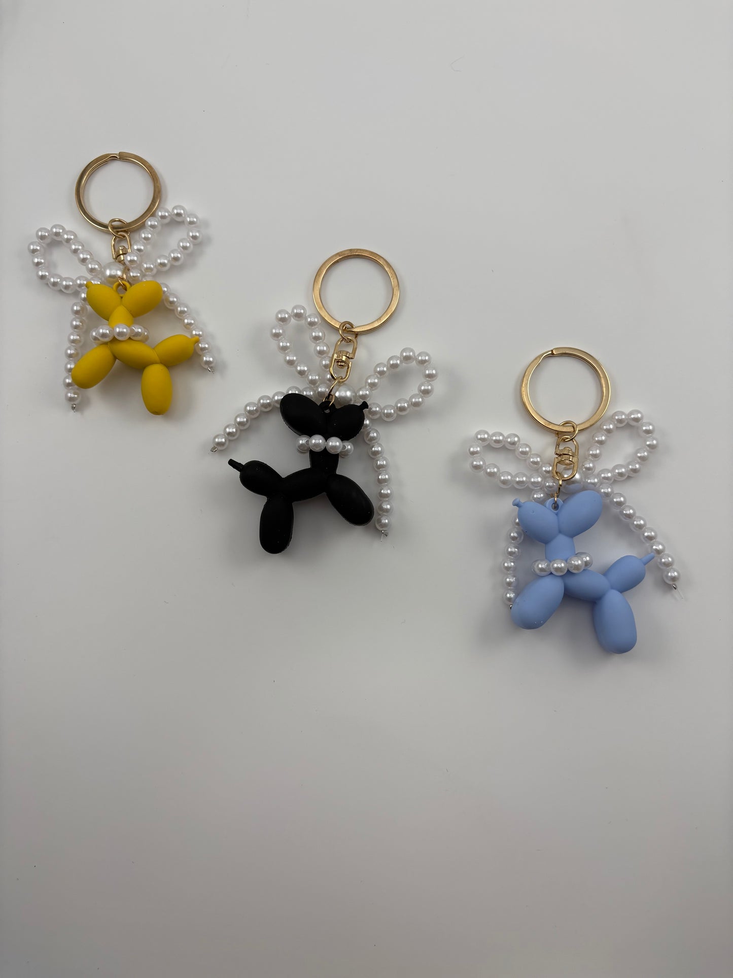 12 pcs Mix Color Ballon Dog Keychain