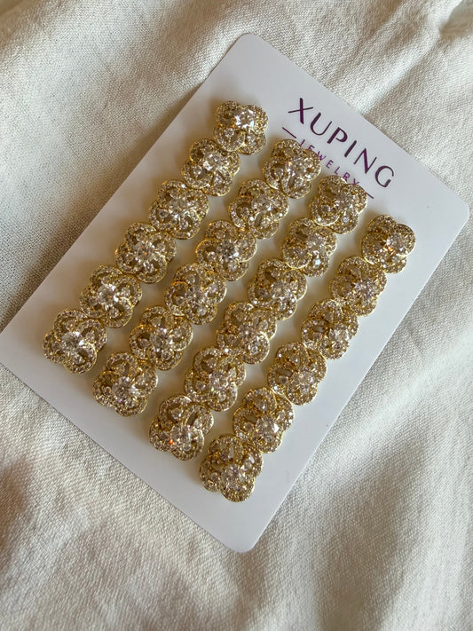 Hoop de diamantés en Oro Laminado